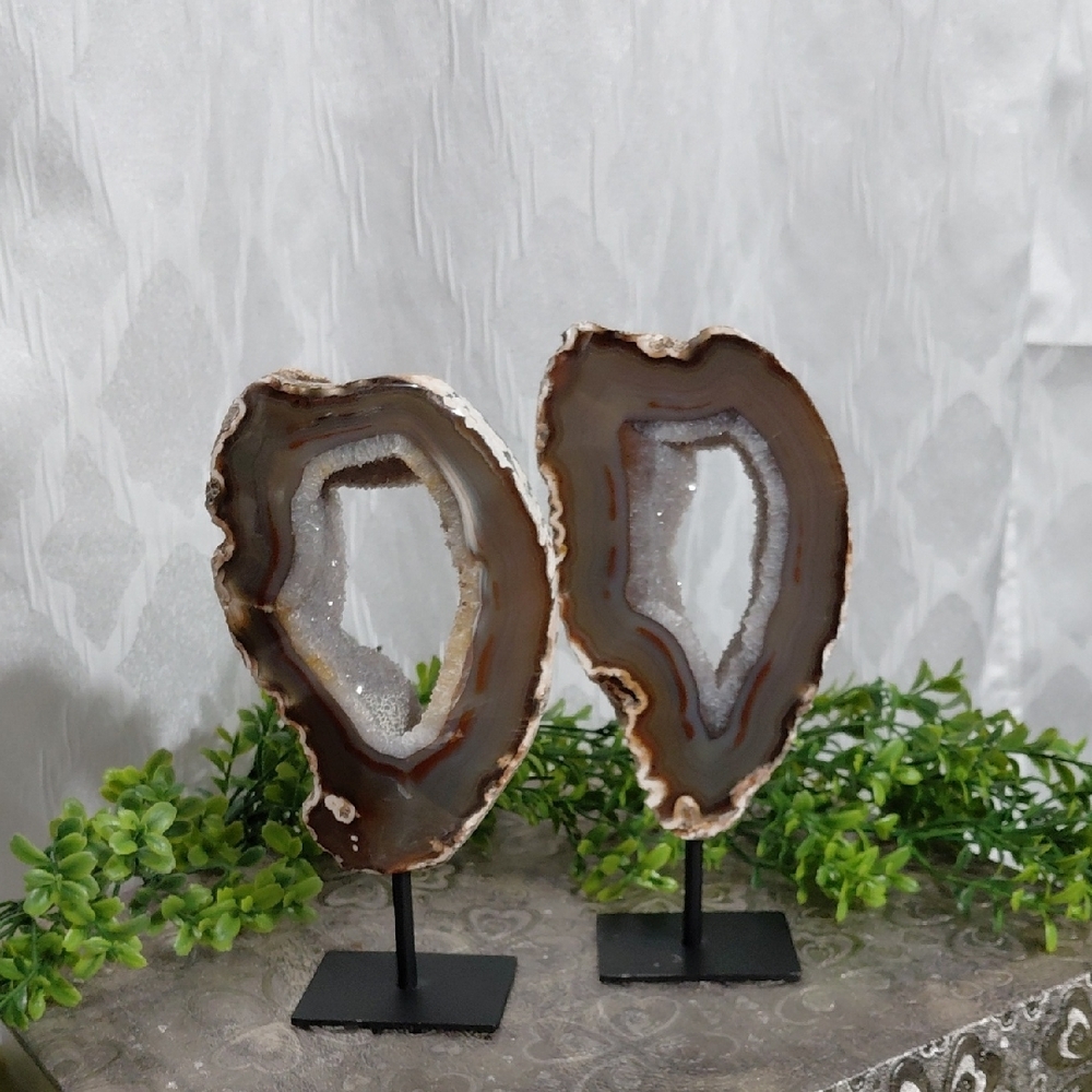 Natural Agate Geode Bookends - Picture 7 of 16
